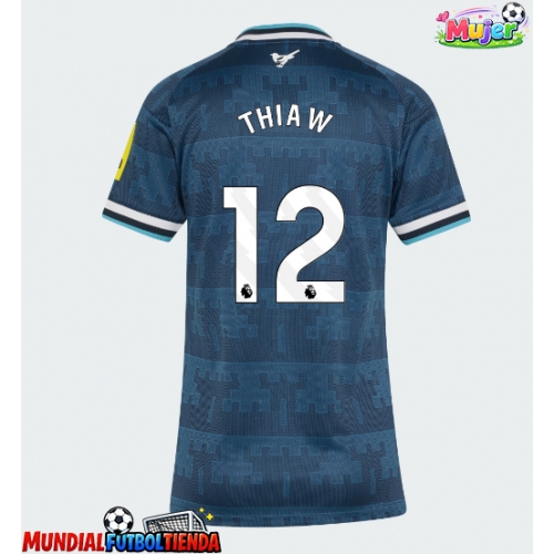 Camiseta Newcastle United Malick Thiaw #12 Segunda Equipación Replica 2026-27 para mujer mangas cortas